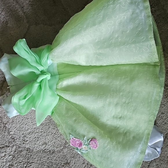 The Children's Place Mint Dress with Pink Floral Design And Bloomers - Picture 2 of 2